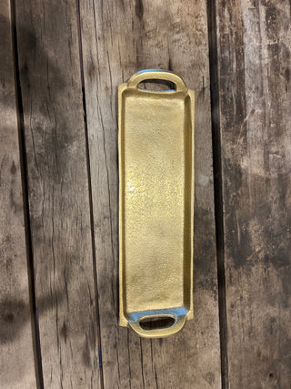 GOLD RECTANGLE TRAY 14"